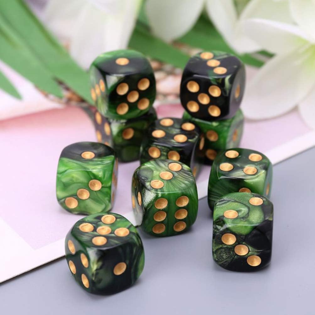 25Pcs Sided Polyhedral Acrylic Dice Set for Table Games Lightweight Game Dice for RPG Board and Parties Entertainment Dices