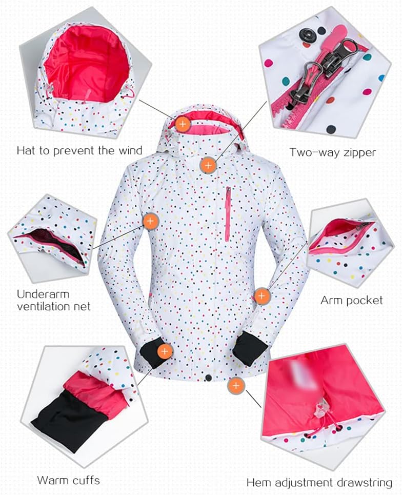 Haitpant Ski Suit Women Outdoor Snow Suit Set Windproof Waterproof Winter Trousers and Jackets Mountain Snowboard Jacket