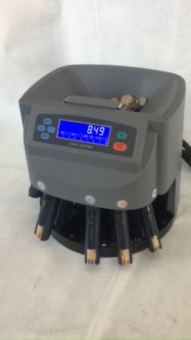 XD-9005 Coin Counter & Sorter Machine - Automatic Counting For 1¢ 5¢ 10¢ 25¢ $1 Coins With Wrappers