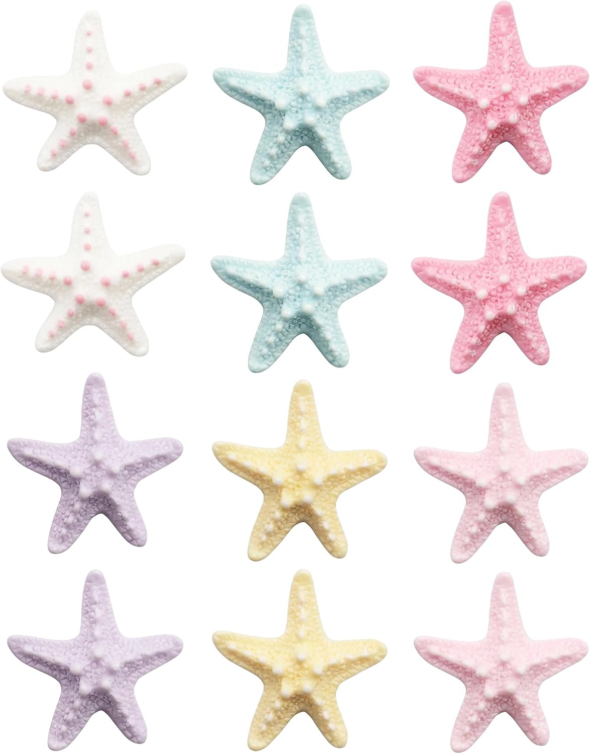 12 Pieces Colorful 3D Starfish Fridge Magnets for Home Decor