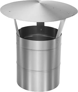 KOTARBAU® Schornsteinabdeckung Edelstahl - ø 180 mm - Kaminhaube - Schornstein Regenhaube - Kaminabdeckung - Schornsteinhaube - Kaminaufsatz - Rostfrei - Edelstahl - INOX