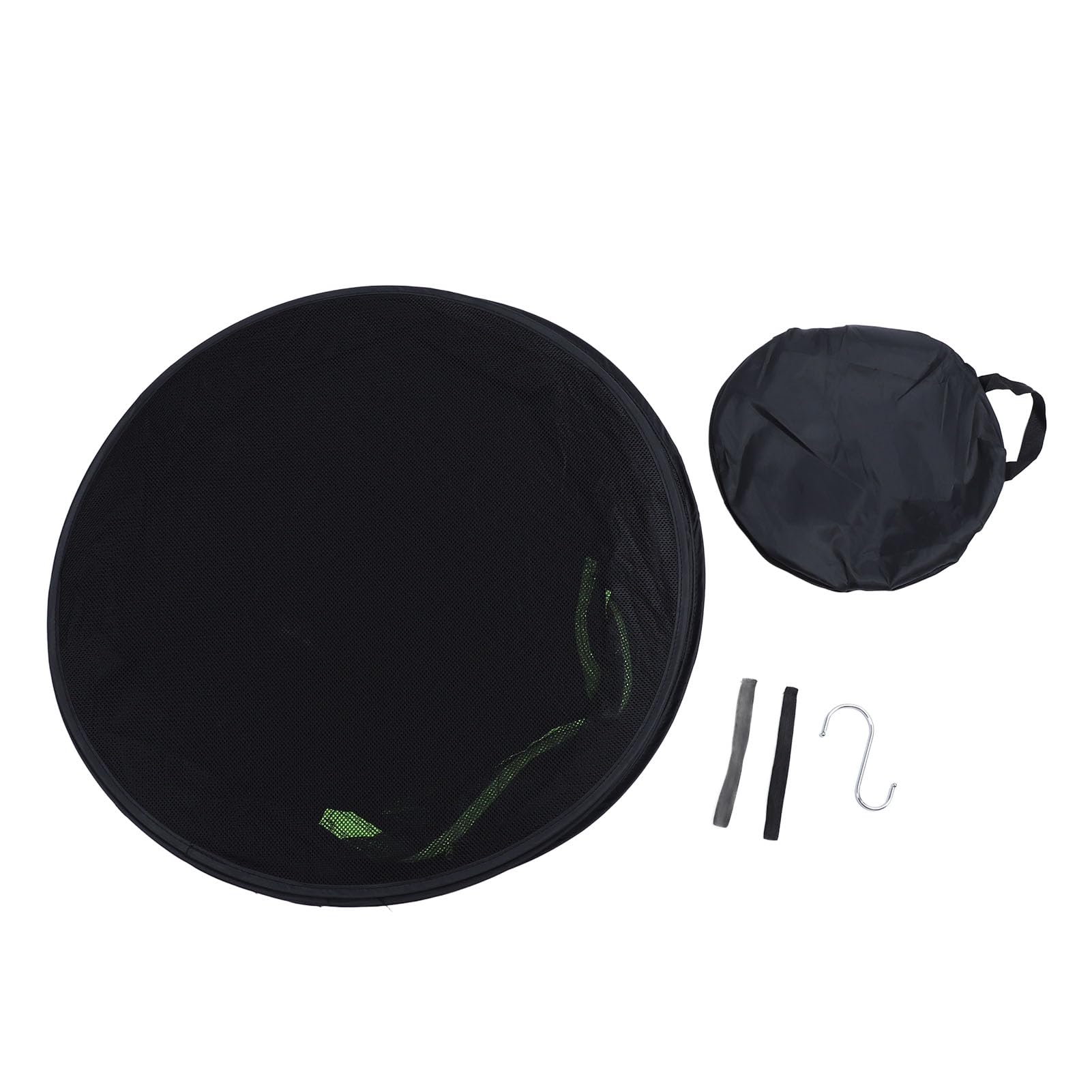 Stendibiancheria verde fluorescente in rete multifunzionale con copertura con cerniera per uso domestico e giardino, 1 unità (8 strati)