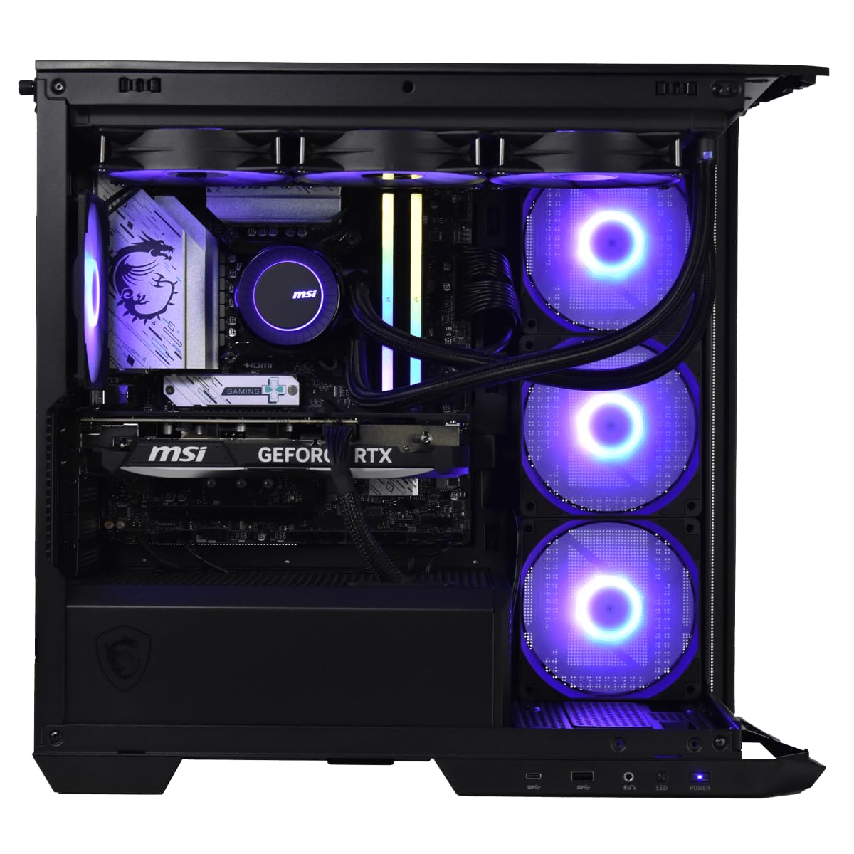 M.Red PC Gamer Powered by MSI CBT013-04 - Processore Intel Core i5-14600KF, GeForce RTX 4070 Super, 32GB DDR5, 2TB SSD NVMe, Windows 11 Famiglia