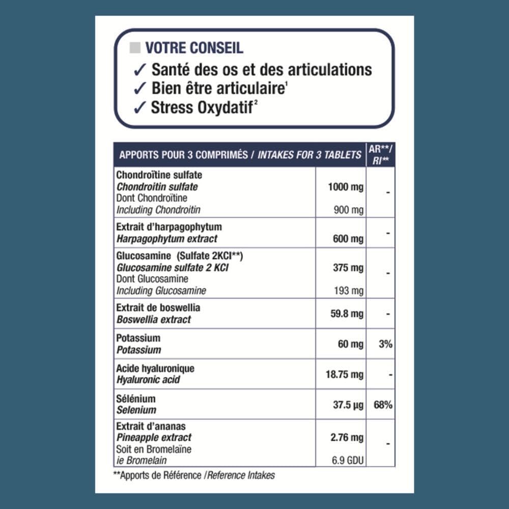 COMPLEMENT ARTICULATIONS Artiroxyne - Articulations Sensibles - Bien-être Articulaire, Souplesse, Mobilité - Glucosamine Sulfate 2KCL & Boswellia - Programme 30J 90 Comprimés - Eric Favre