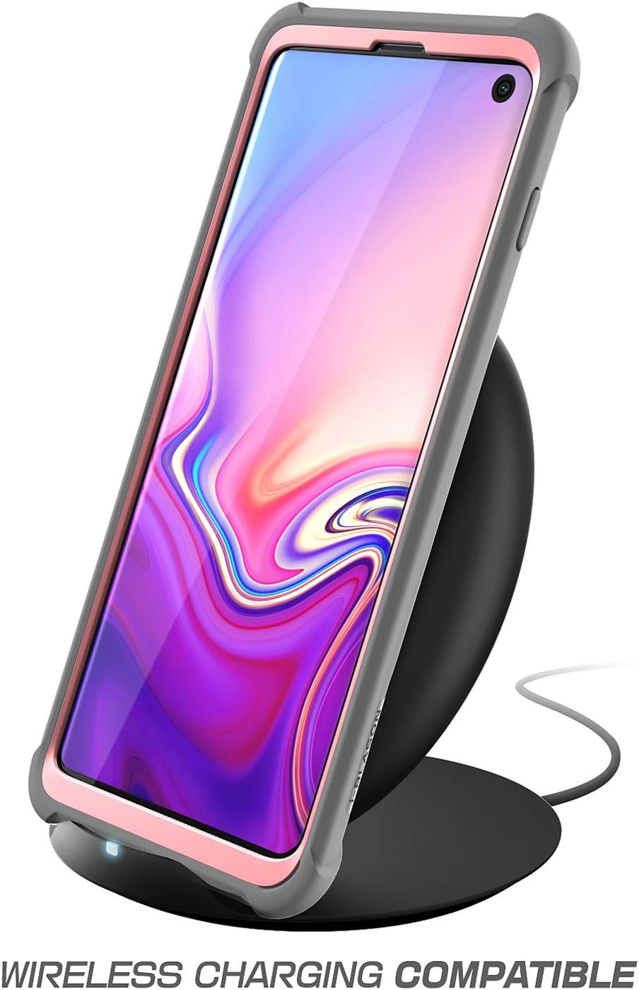i-Blason Ares Series Designed for Galaxy S10 Case Full-Body Rugged Clear Bumper Case Without Built-in Screen Protector for Galaxy S10 2019 (Pink)