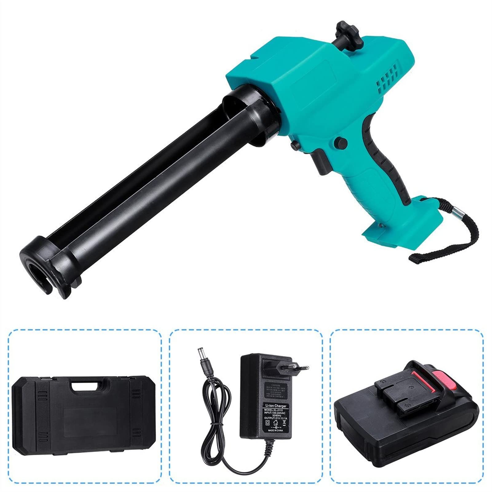 Pistolet do klejenia Bezprzewodowy pistolet do uszczelniania Zagęszczona rura automatyczna Podgrzewana konstrukcja DIY Narzędzia do naprawy Uszczelki klejowe Maszyna i akumulator do uszczelniania, n