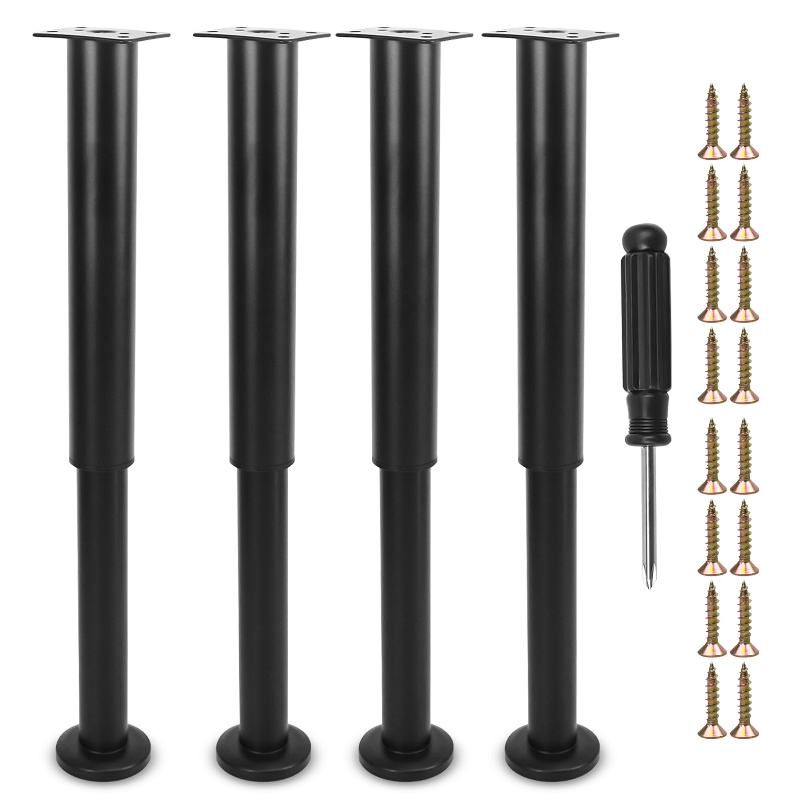 4 Gambe Regolabili Per Letto - Piedini In Metallo Con Cuscinetti Antiscivolo - Foto 2