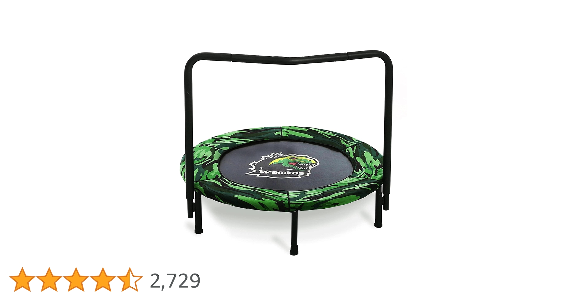 Wamkos 恐竜トランポリン 手すり付き　折りたたみ式　収納便利　トランポリン Amazon | Wamkos 2020 アップグレード版 恐竜Miniサイズ