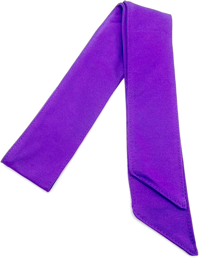 2 Pack Headbands Tie on Headband for Women Men Running Athletic Sport Tennis Head Band Hair Head Band Elastic Sports Basketball Sweatband Stetchy Yoga Workout(Purple and Orange)
