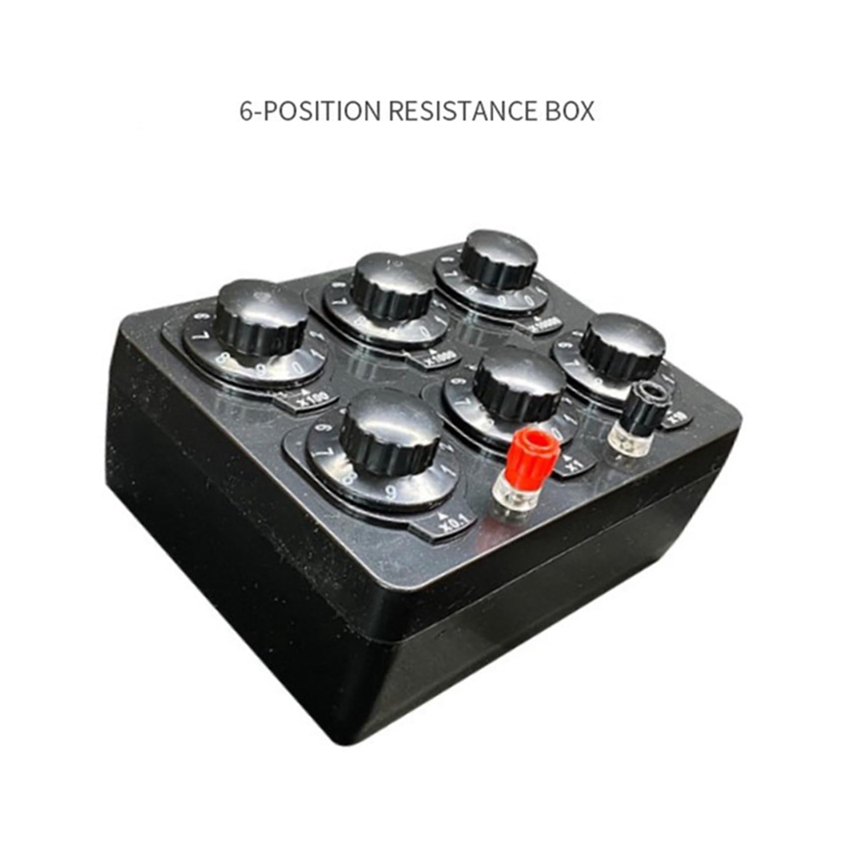 2X 0-99999,9 Ohm Einfache Widerstandsbox Präzisions-Widerstand mit Variabler Dekade, Lehrinstrument, Lehrwiderstandsbox