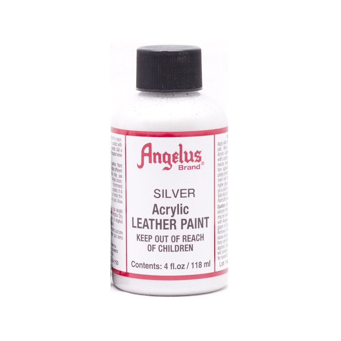 Angelus Acrylic Leather Paint Silver 4oz