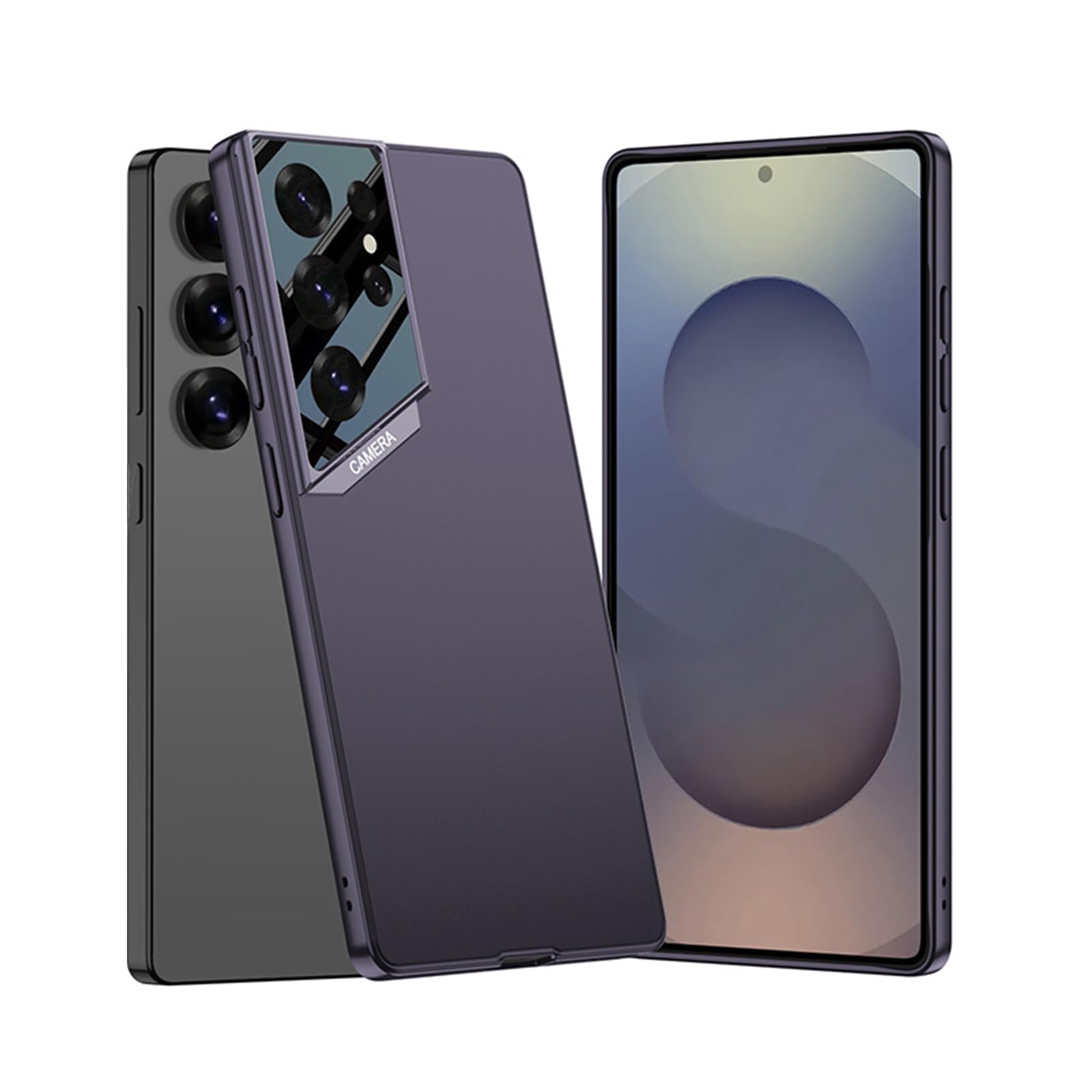 Coque Samsung S25 Ultra rigide premium fine finition mate violette - 8