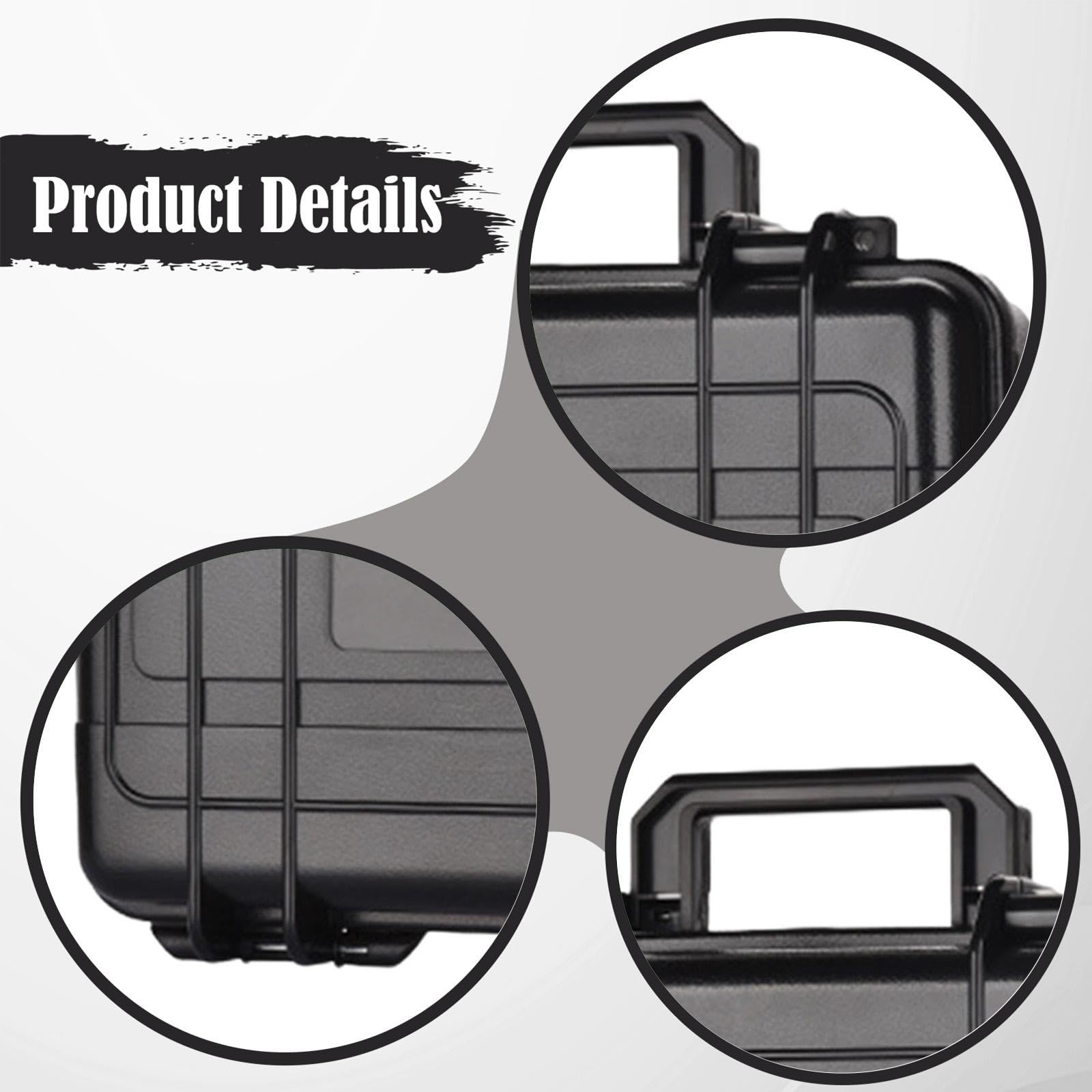 Custodia Porta Attrezzi Box Portatile Impermeabile Shockproof Organizer Valigia per Protezione Test Strumenti Orologi Fotocamere Adatta per Riparazion, con Inserto in Schiuma