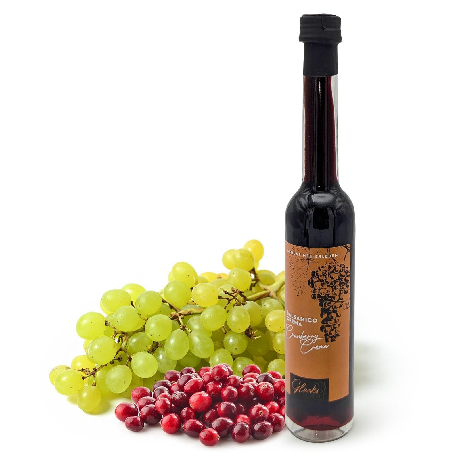 Glücks Momente Berry Mix 3er Set je 100ml - Blaubeer Crema, Cranberry Crema, Himbeer Aperitif - Balsamico Crema Frucht Essigzubereitung mit 3% Säure