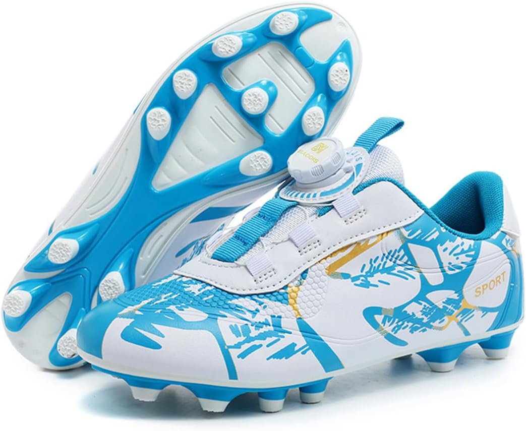 Chaussures Football Enfant Garçon Fille - Crampons TF Pour Terrains Synthétiques - Cuir Synthétique Antidérapant