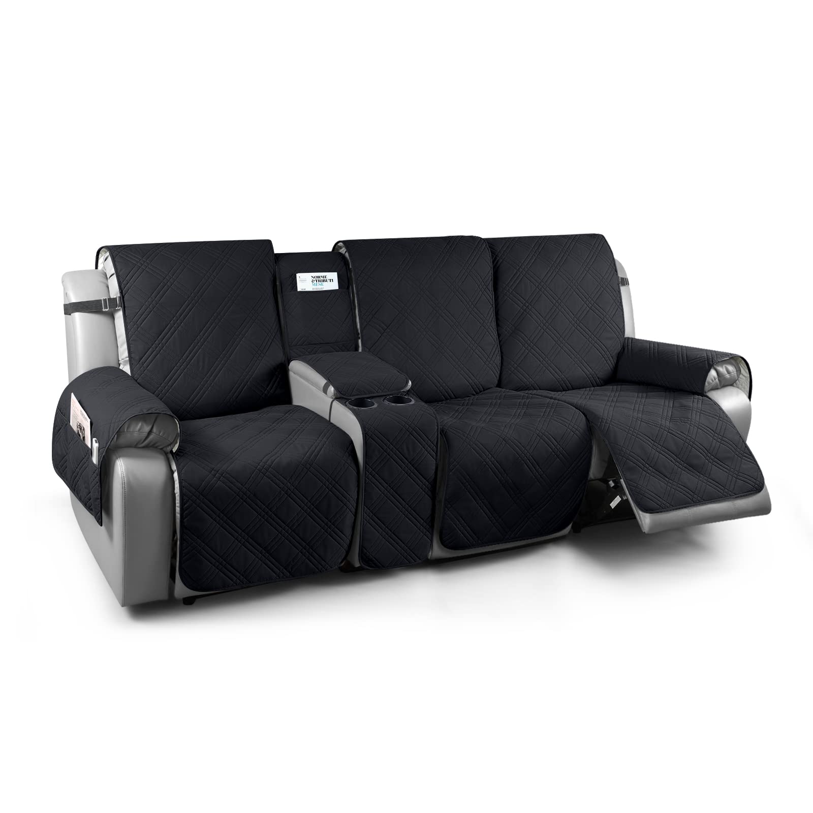 TAOCOCO 100% Waterproof Recliner Couch Covers for 3 Cushion Couch with Console, Recliner Sofa Cover for 3 Seat Sofa, Split Reclining Sofa Cover