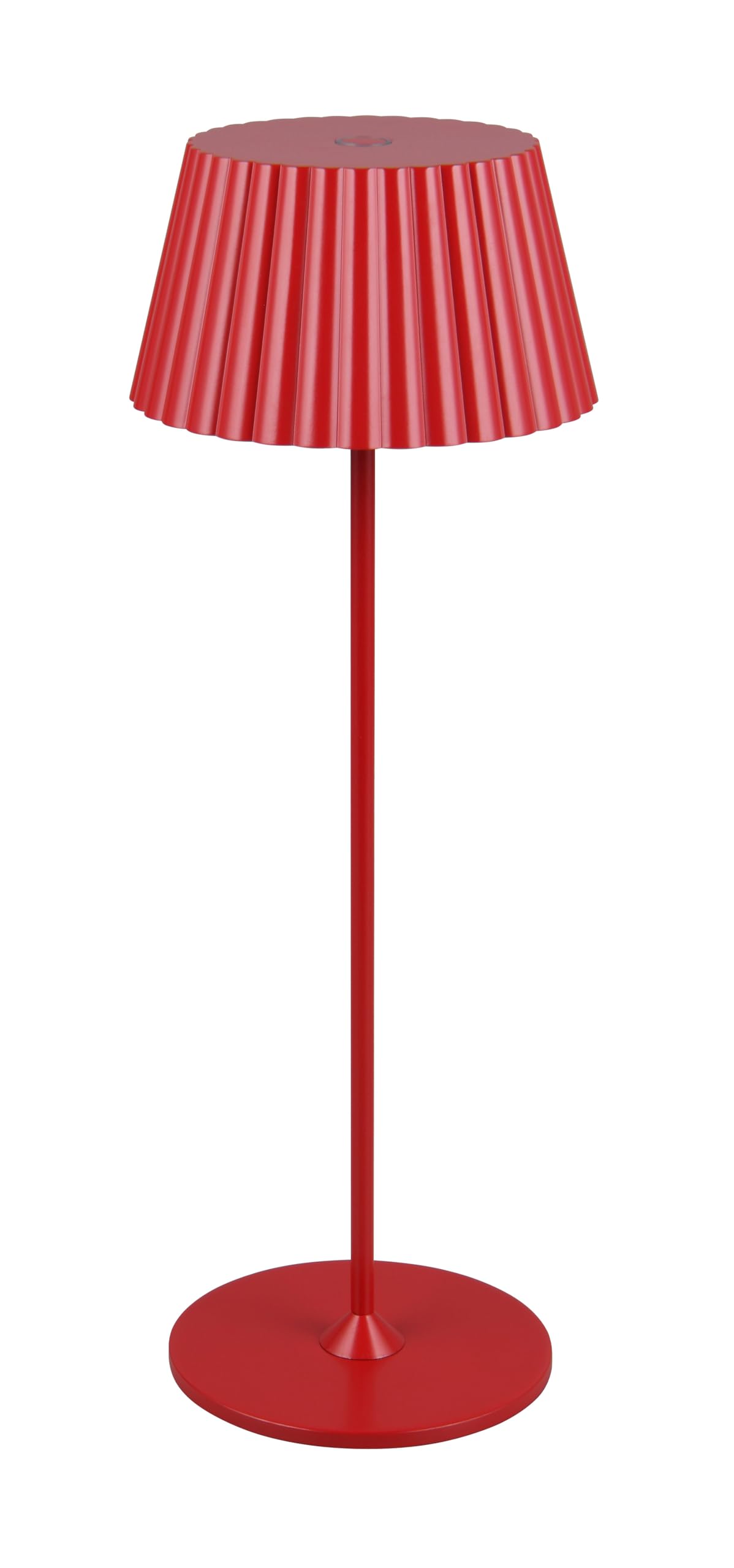 RL LIVE YOUR LIGHT Reality Leuchten Suarez R57706110 LED Outdoor Battery Table Lamp Metal Red with 1.5 Watt LED, 4X Touch, Charging Station