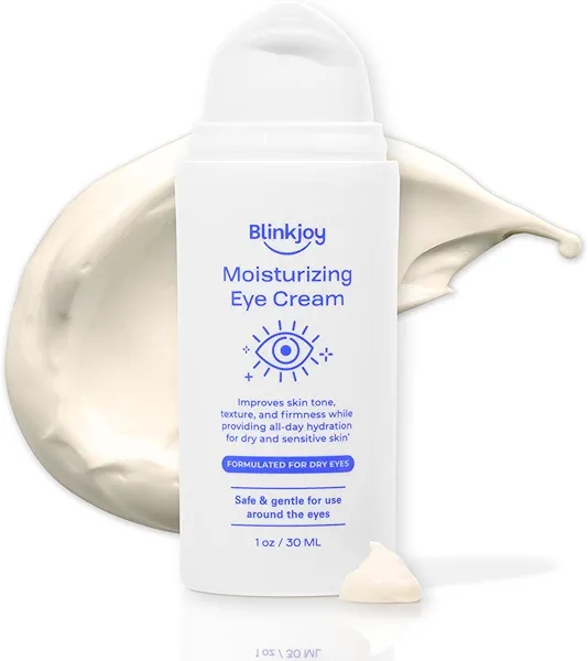 Blinkjoy Moisturizing Eye Cream – Optometrist & Dermatologist Recommended – Soothes Dry, Itchy, Sensitive Skin – Natural, Fragrance-Free, Preservative-Free, Non-Comedogenic