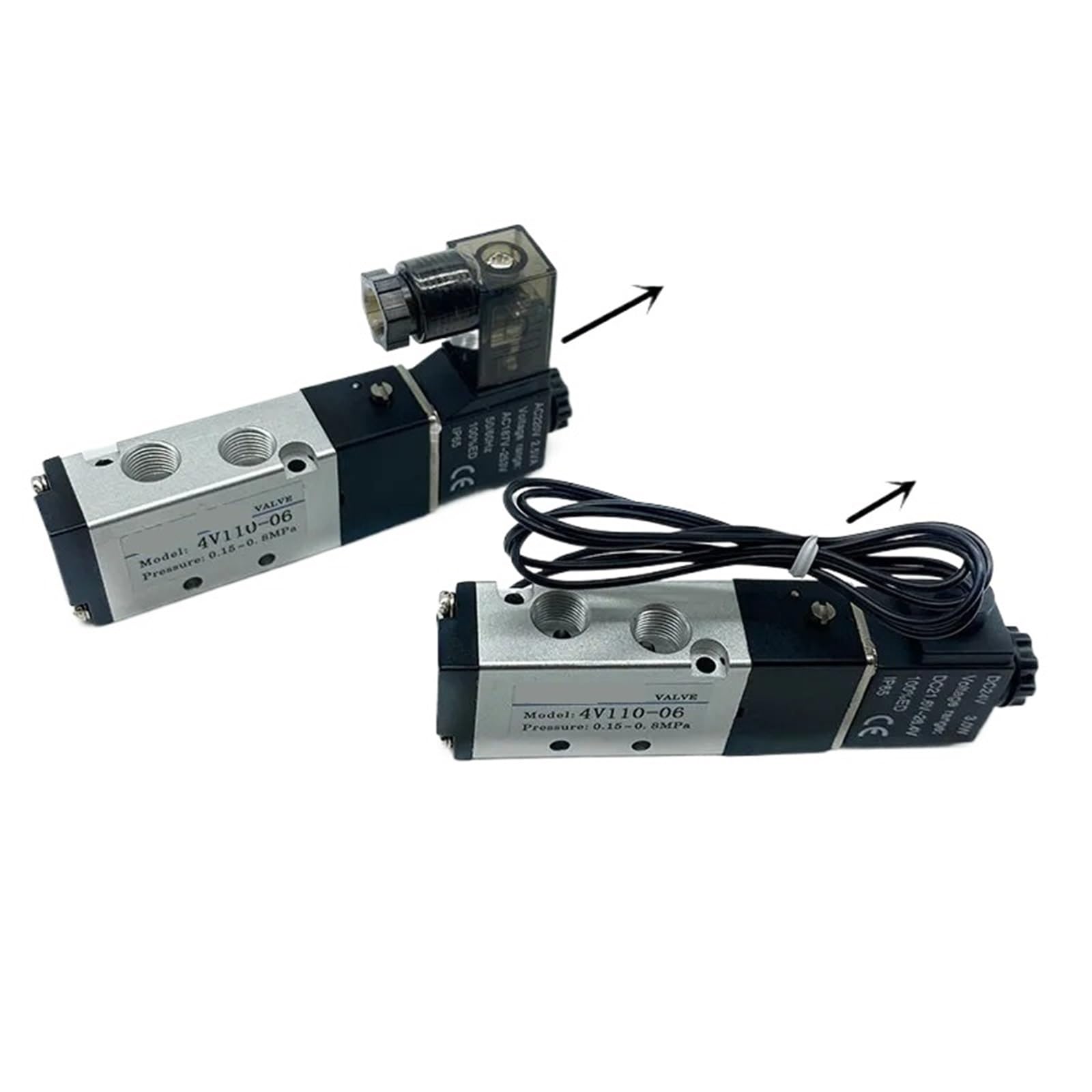 Électrovanne pneumatique 5 voies 2 positions 4V110-06 pour distributeur de gaz