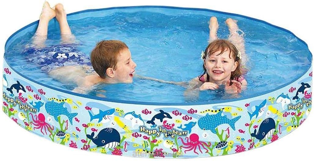 Jilong Happy Sea Paddling Pool Diameter 150 x 25 cm Children's Pool Swimming Pool with Fixed Walls