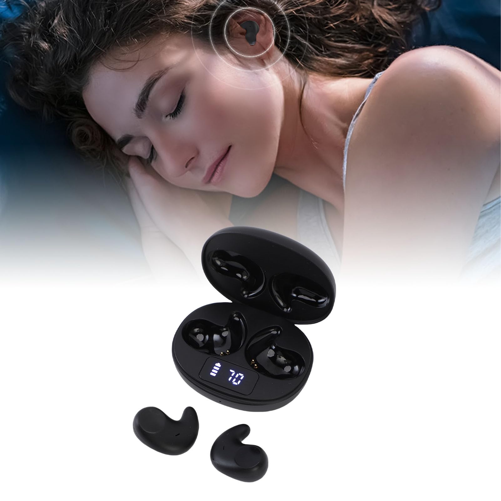 Sleep Earbuds for Side Sleepers Bluetooth 5 4 Wireless Headphones with Noise Cancelling Mic for Comfortable All Night
