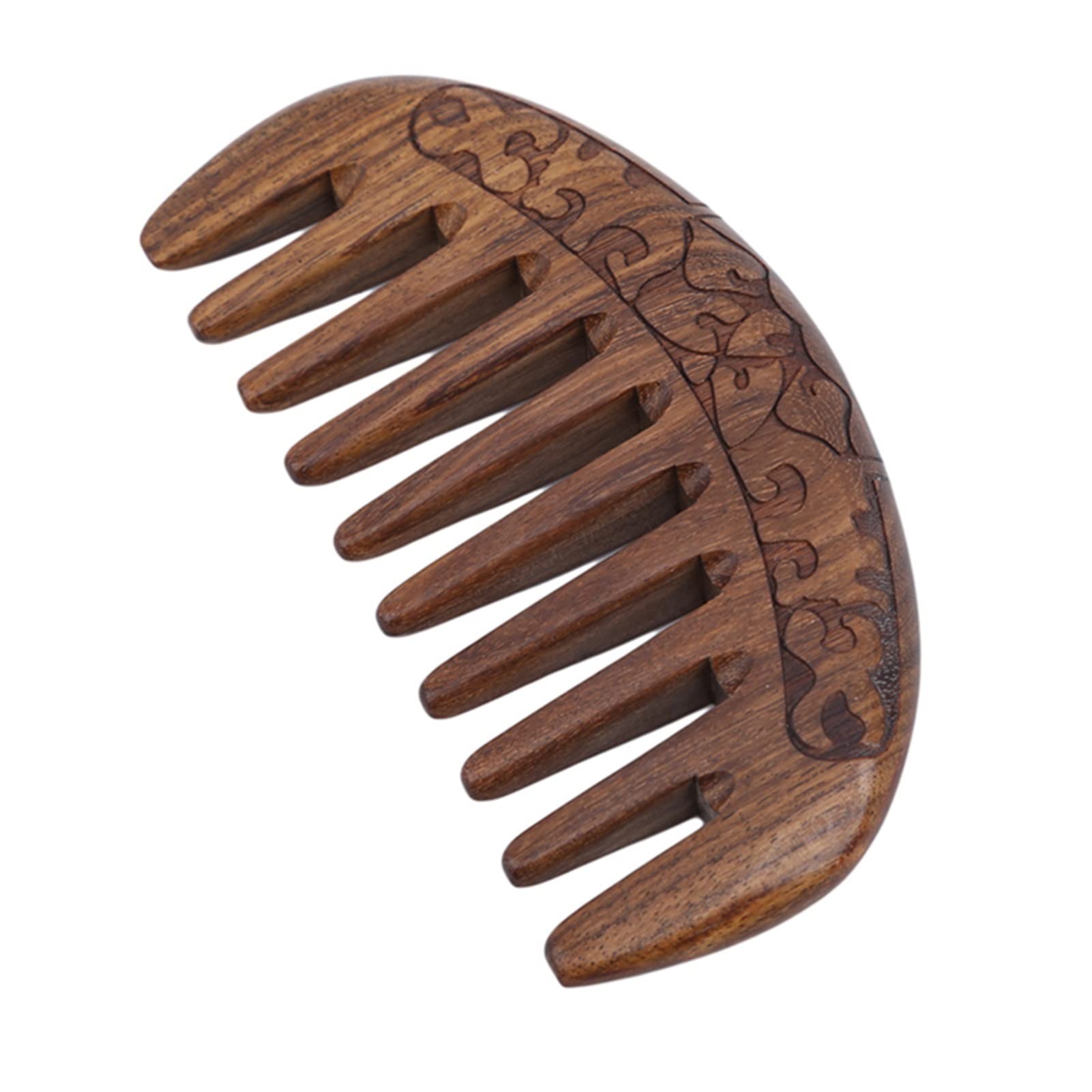 Combina in Legno Tascabile Sandalo Naturale Dente Super Stretto pettini in Legno di Barba acconciatura. (Color