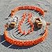 ZKNDRHJO 100 Pack 1 Inch Orange Mini Traffic Cones and Miniature Fence Barricade Signs(Requires Assembly) Perfect as Construction Party Favors Training Scenarios and Sports Event Setups (100, Orange)