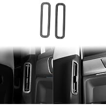 Inner B-Pillar AC Air Vent Outlet Panel Cover, Air Conditioner Outlet Trim Frame Compatible with Hyundai Santa Fe 2024 2025 Accessories Wood Grain Style