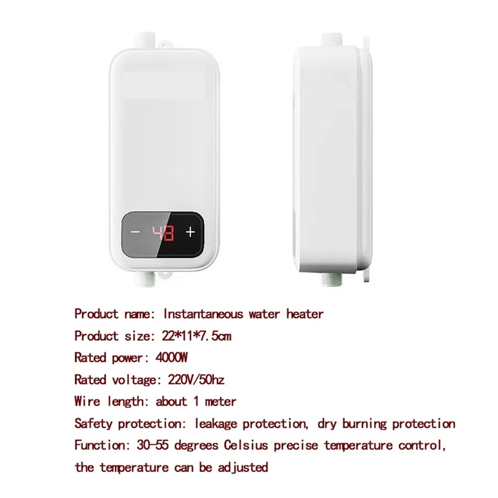 Bezzbiornikowy Natychmiastowy Podgrzewacz Wody Grzejniki Elektryczne Do Domowej Kuchni Do Łazienki Prysznic Gorący Podgrzewacz szybko się nagrzewa(Without shower two)