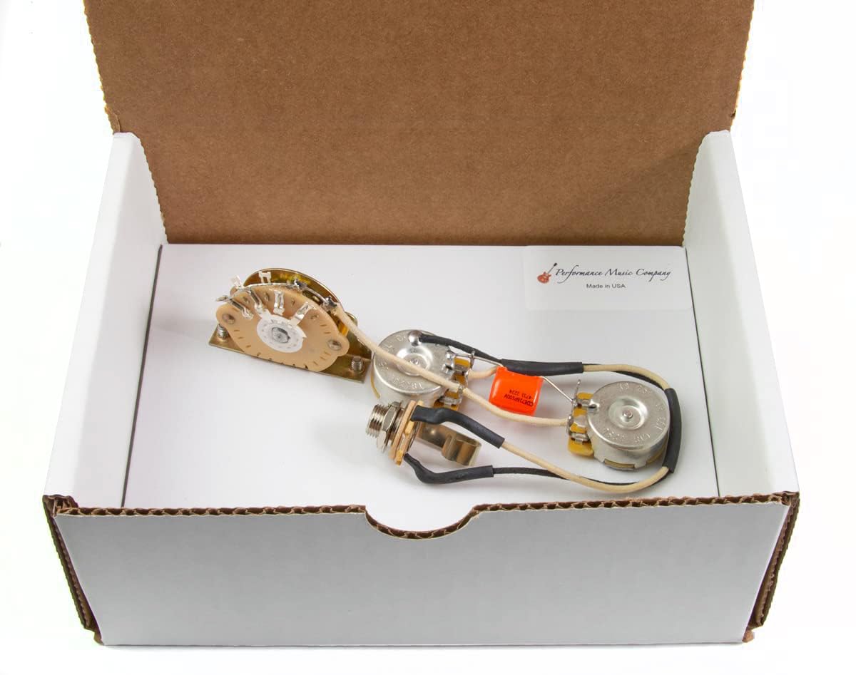 Precision Made Tele Wiring Harness for Tele-Oak/Grigsby CTS-Orange Drop-Switchcraft