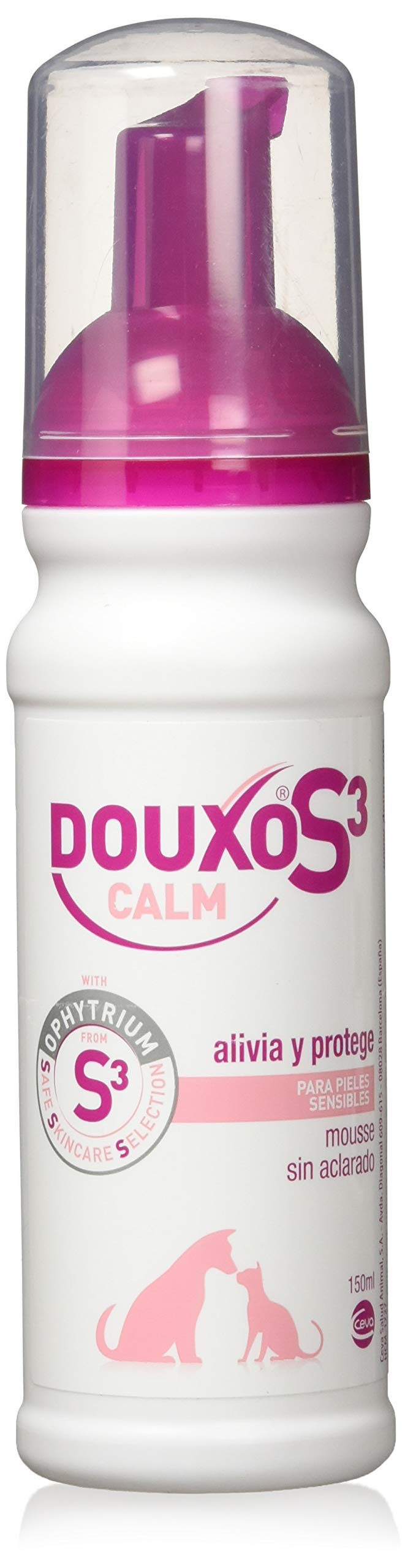Douxo S3Calm Mousse for Dogs and Cats - Hygiene for Sensitive Skin - Relieves and Protects - Hypoallergenic Fragrance - 150ml
