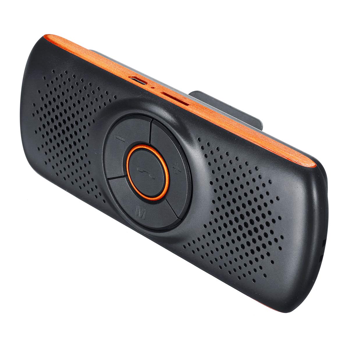 YONGYAO Visera para Coche, Teléfono con Bluetooth, Manos Libres, Altavoz, Reproductor de Música Móvil - Naranja