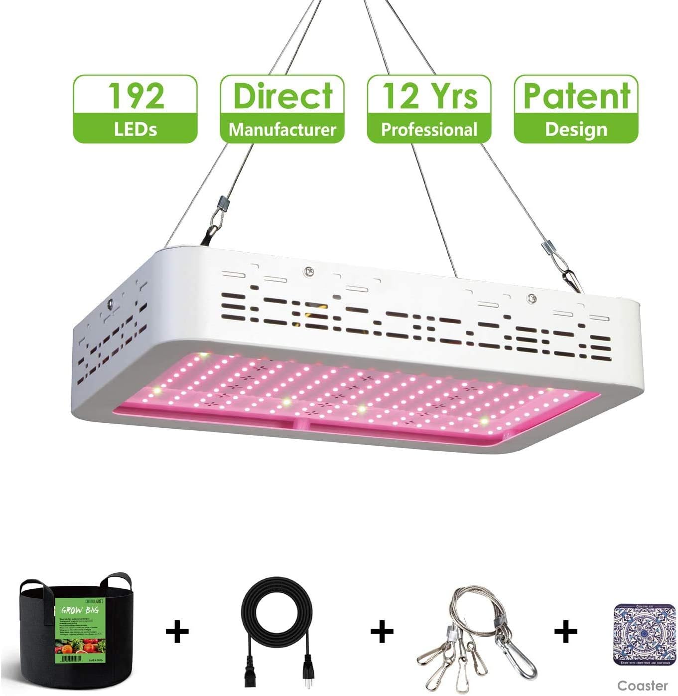 2000W LED Grow Light for Indoor Plants Full Spectrum for Greenhouse Hydroponic Seedling Veg Flower