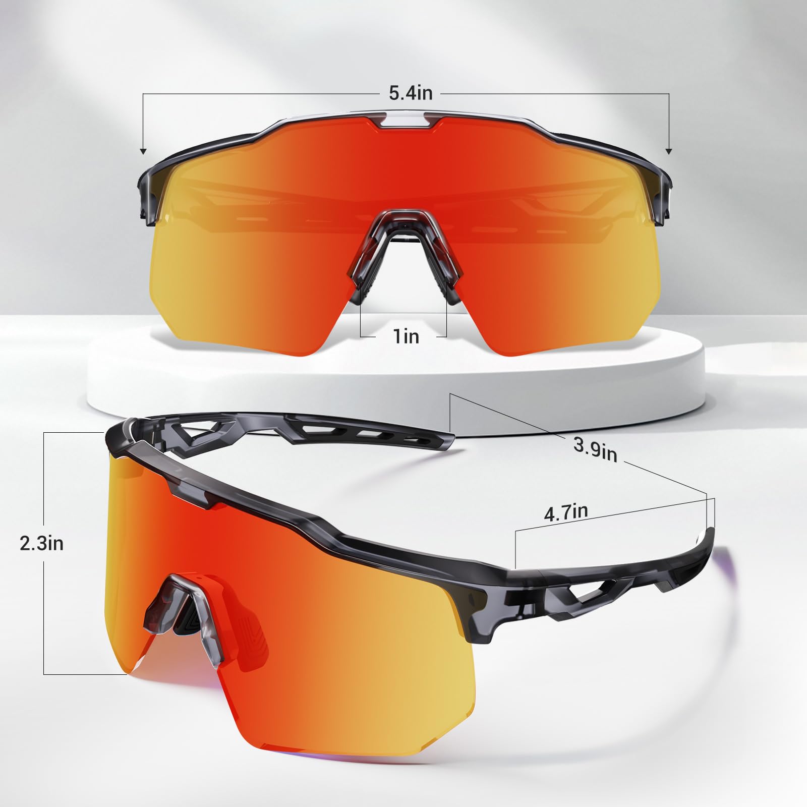 HAAYOT Gafas de sol deportivas polarizadas para hombres y mujeres, protección UV, béisbol, ciclismo, correr, conducir, pescar