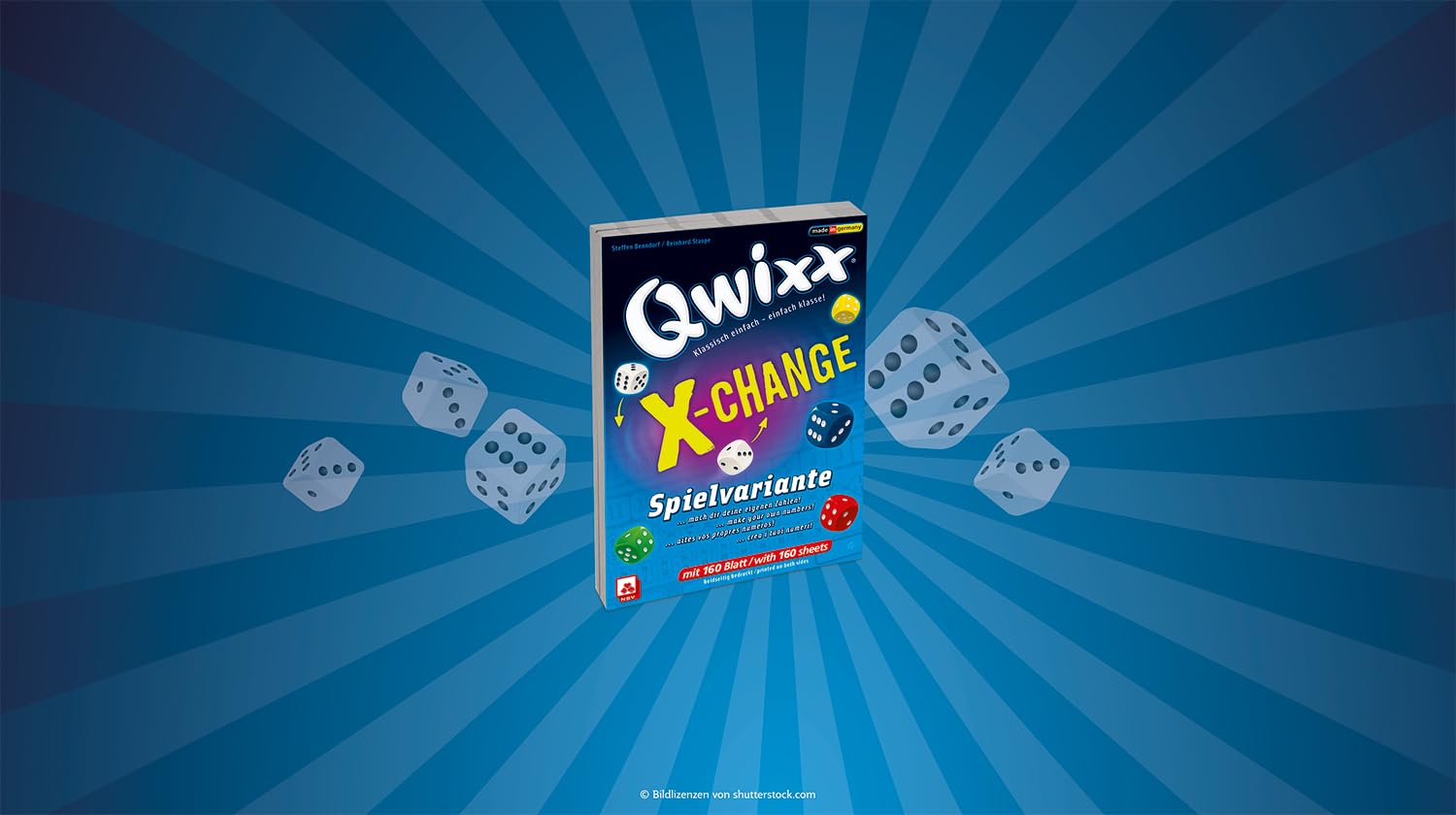 QWIXX EXXCHANGE - ZUSATZBLÖCKE: 2 Blocks à 80 Blatt, Spielanleitung (mehrsprachig)