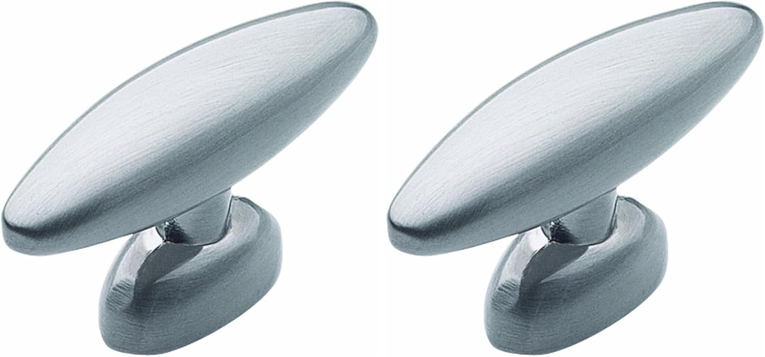 Amerock | Cabinet Knob | Satin Nickel | 1-9/16 inch (40 mm) Length | Everyday Heritage | 2 Pack | Drawer Knob | Cabinet Hardware