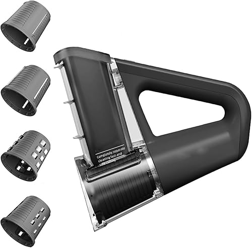 Miniatura 6 de Cortador eléctrico 4 en 1 de verduras, rallador eléctrico con 4 cuchillas de acero inoxidable, tirador de ensalada inalámbrico de mano, control