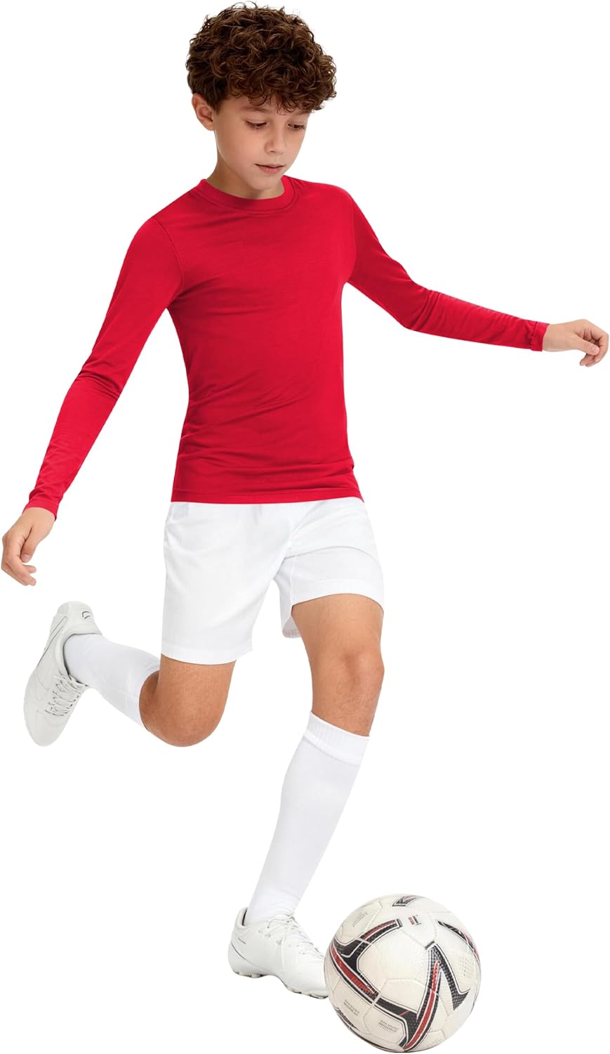 2T to Youth Boys Compression Shirt Toddler Kids Long Sleeve Baseball Football Undershirt Girls Quick Dry Athletic Base Layer - Image 2