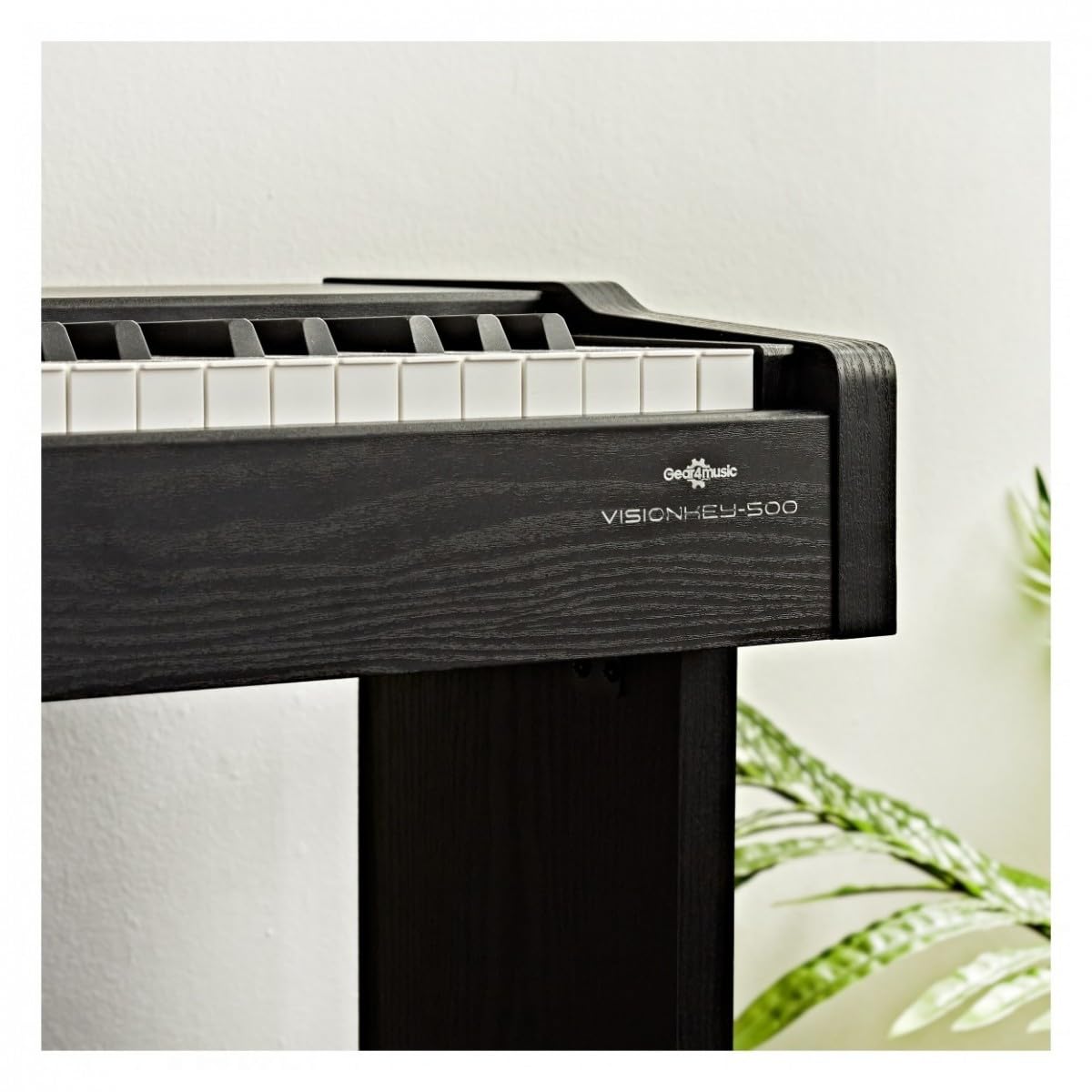 VISIONKEY-500 88-Tasten Hammermechanik-Digitalpiano USB MIDI mit Hocker und Kopfhörer, Matte Black