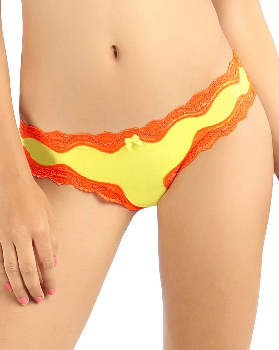 candyskin Women's Thong Pink Panty Trim Lace Comfort Wear Low Rise-picture-44