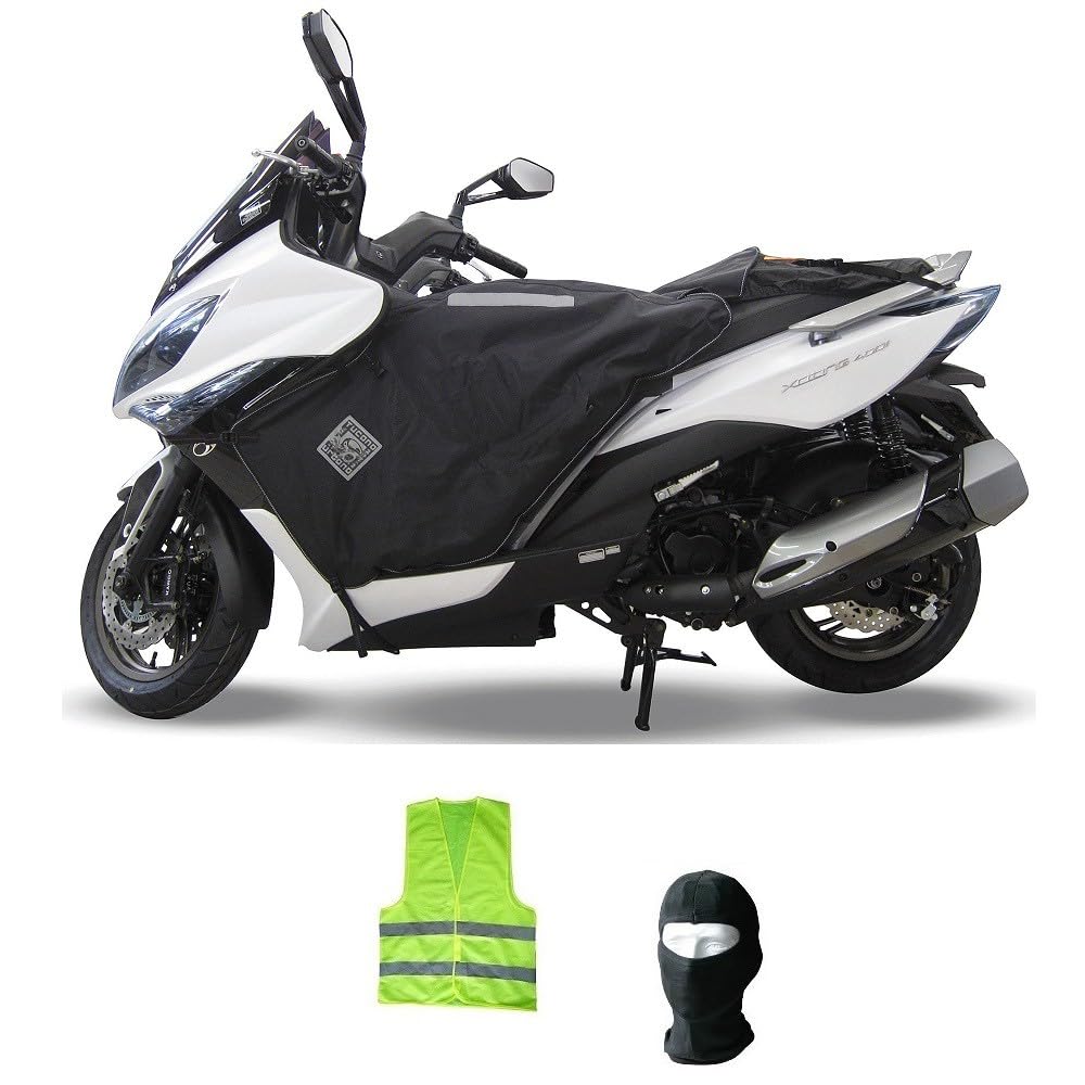 COMPATIBILE CON KYMCO XCITING 400i ABS per anno 2016 COPRIGAMBE R166-X TERMOSCUDO TUCANO URBANO COPERTA TERMICA IMPERMEABILE INTERNO IN ECO PELLICCIA SPECIFICO PER SCOOTER