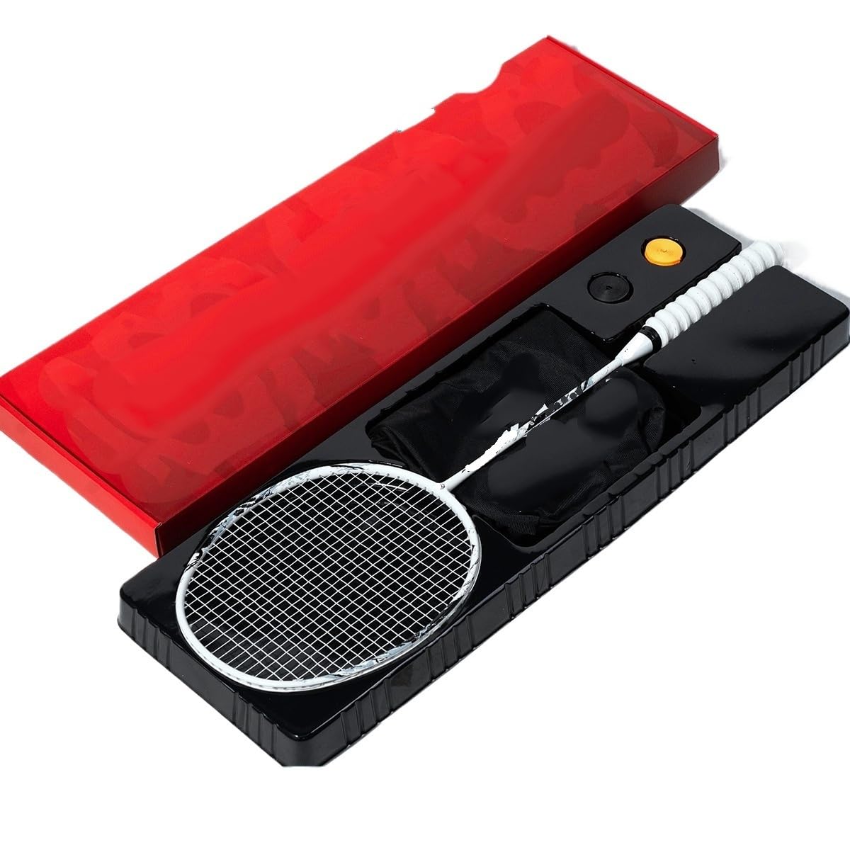 Badminton Set Racchetta da Badminton Ultraleggera in Fibra di Carbonio Max 32 libbre con Corda e Borsa