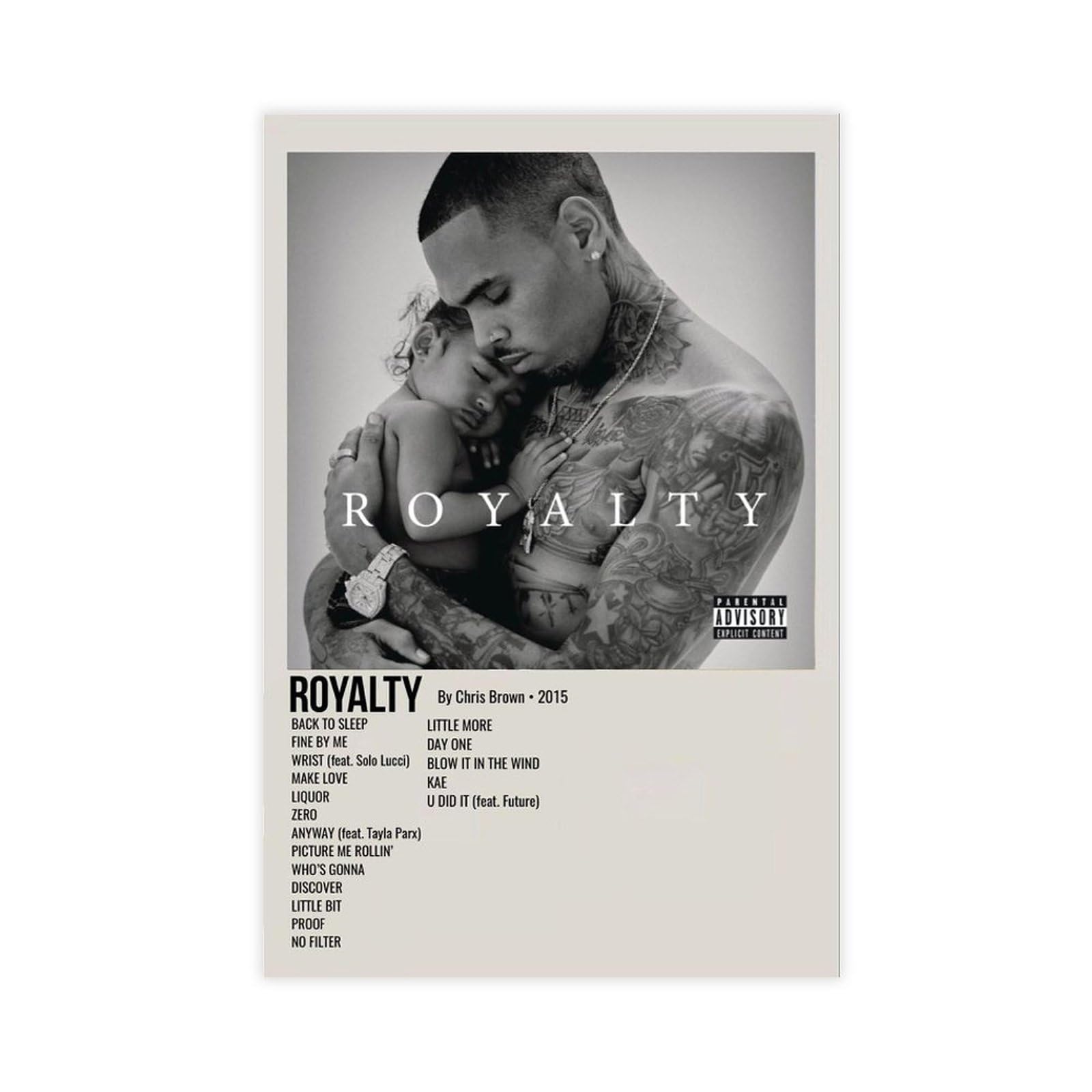 Poster Chris Brown Sur Toile - Décoration Murale 30 X 45 Cm - Pour Salon, Chambre - Impression Haute Qualité, Résistante - 4