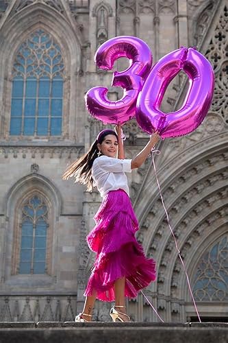 Vista 856 de Globos de números 0 de 40 pulgadas, globos negros de números para números 10, 20, 30, 40, 50, 60, 70, 80, 90, 100, globos de números 10, 20, 30, 40