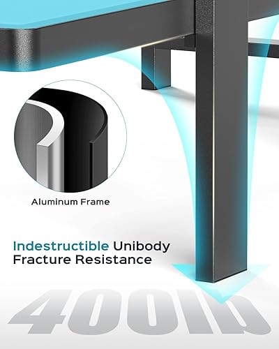 Miniatura 7 de Tumbona de aluminio para exteriores, silla de salón de patio con reclinable ajustable de 5 posiciones y silla de bronceado plana completa para