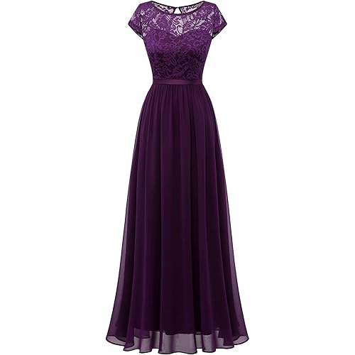 DRESSTELLS Formal Dress for Women, Summer Bridesmaid Wedding Guest Dresses, Maxi Dress for Teens