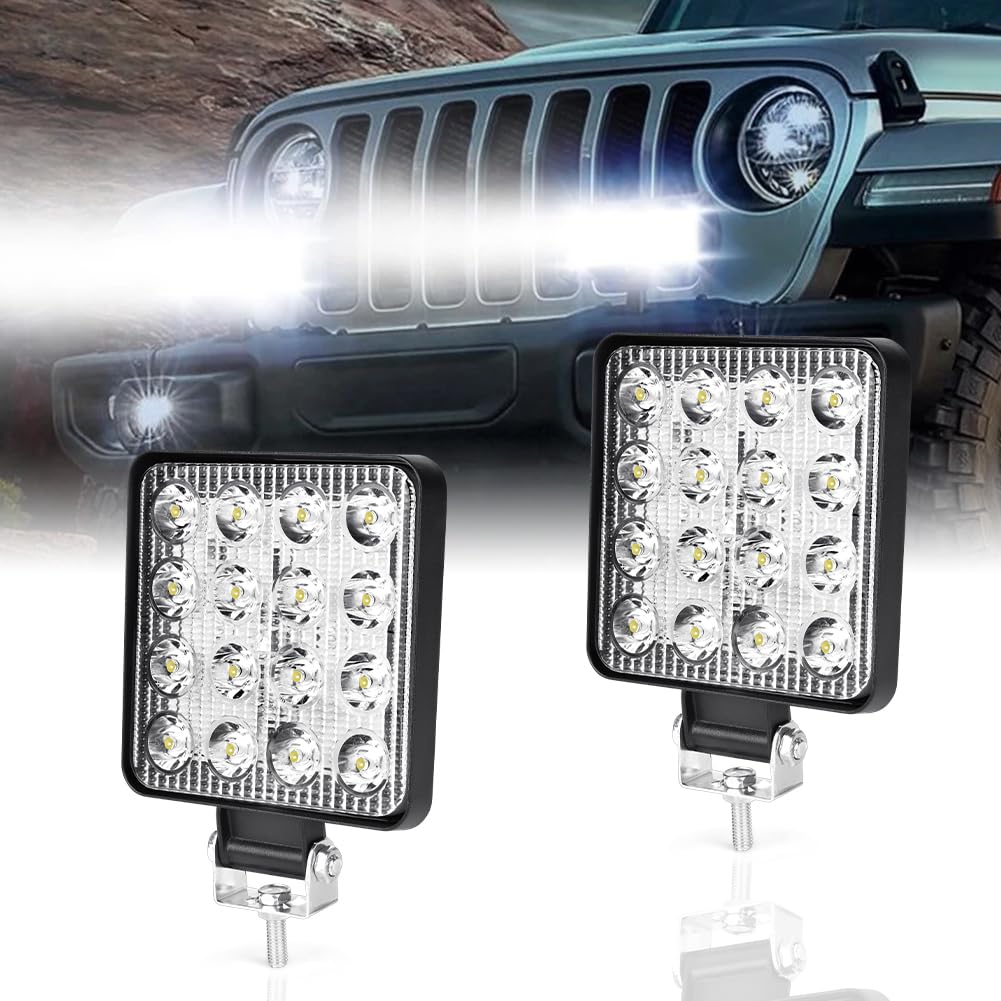 Fari Led Lavoro Ansobea Fari Lavoro LED 48W - 4 Pezzi, 12V, IP67, 6500K, Per Auto E Camion Fari Auto Camion - Foto 11