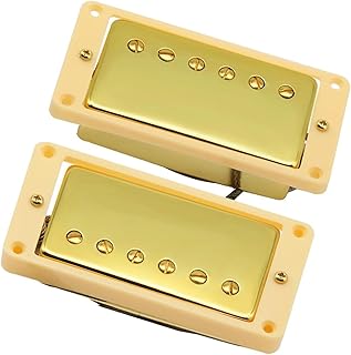 2pcs Neck&Bridge Pickup Electric Guitar Humbucker Pickup Gold With Curved Frame For Electric Guitar guitar pickup set