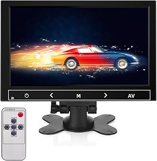 AISHICHEN CCTV Monitor 7 inch, Mini Monitor 1024X600, 60Hz, 5ms Built-in Speakers, Small Monitor w/VGA/AV/HDMI/BNC/USB Input,Raspberry Pi Monitor w/Remote Control, Portable Monitor (7-inch)