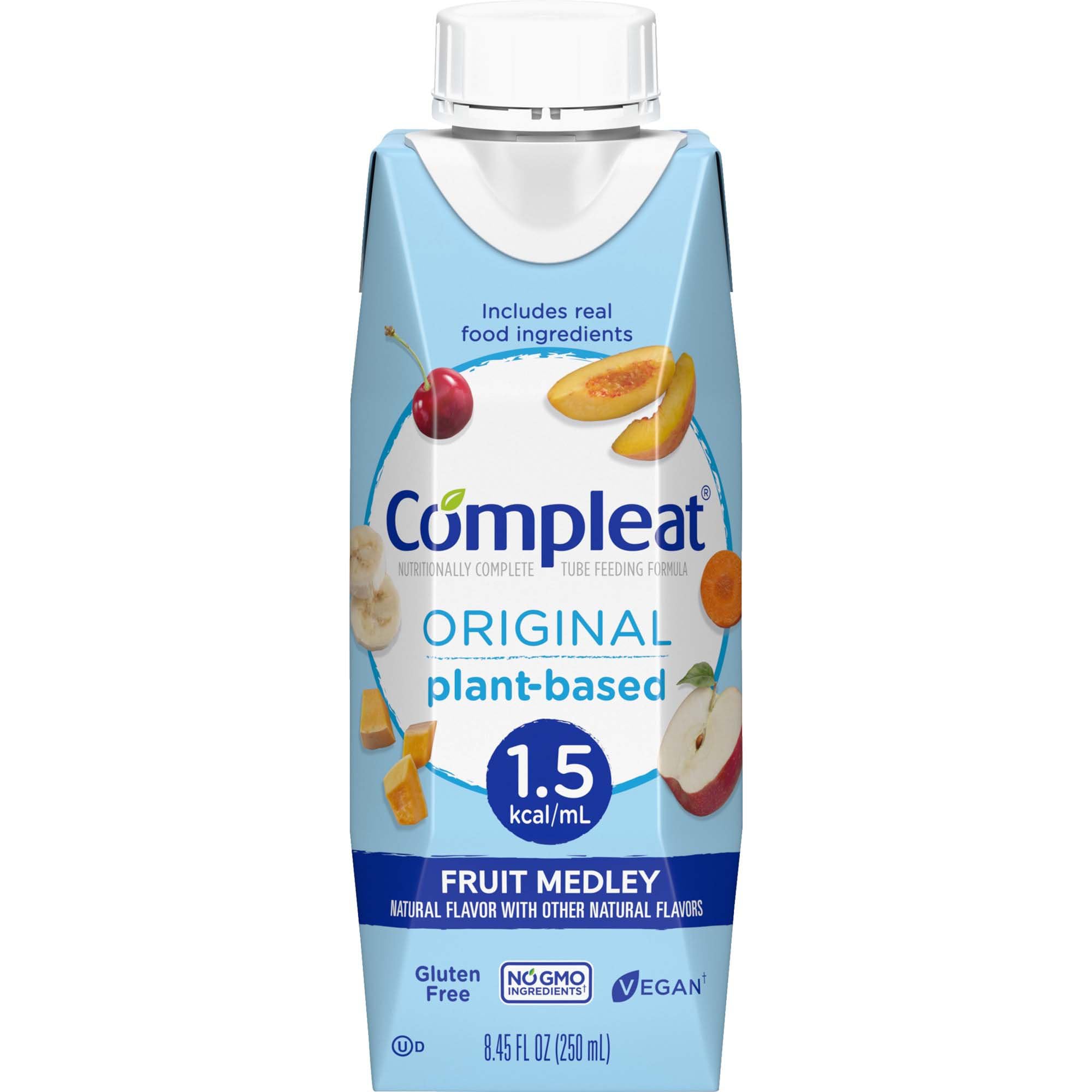 Nestle Compleat Original 1.5 Tube Feeding Formula Fruit Medley 250 mL Carton 24 Ct